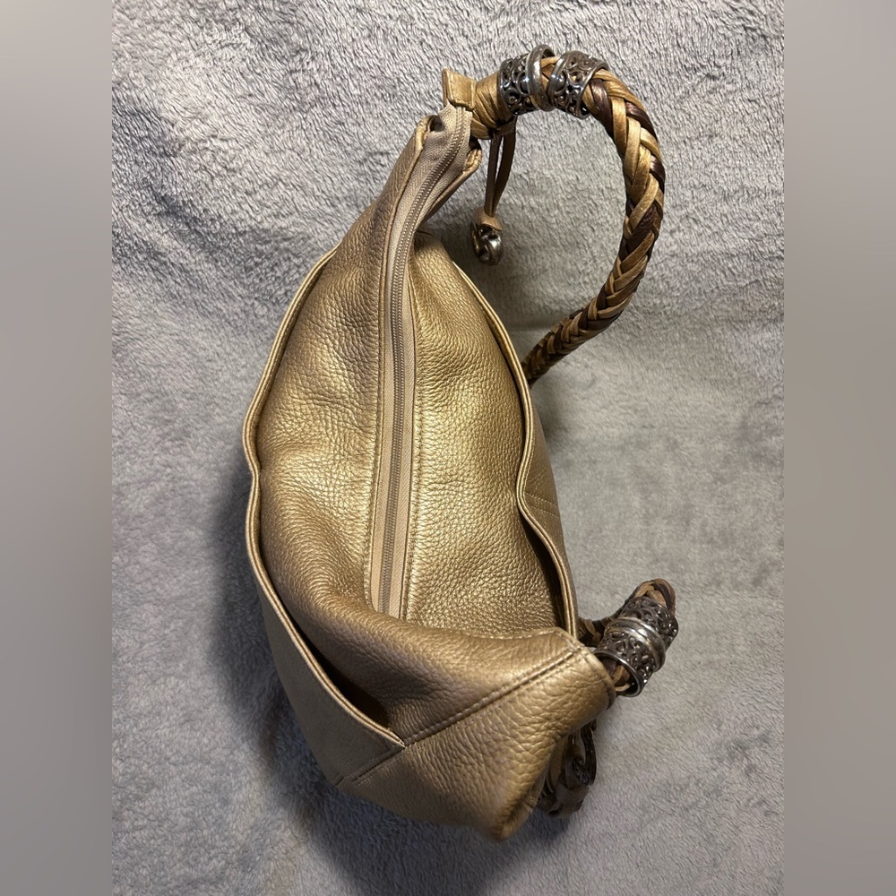 Brighton Barbados Genuine Leather Ziptop Hobo - Picture 4 of 9